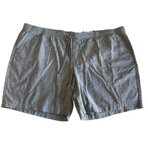 Sonoma 4 XLB Cotton Linen Blend Pull On‎ Shorts Gray Drawstring Pockets Comfort